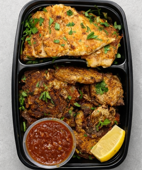 Cod + Smashed Potato + Spinach